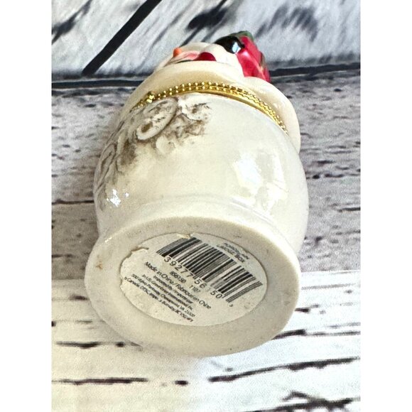 Vintage Snowman Limoges Porcelain Hinged Trinket Jar Holiday Decor - Picture 11 of 13
